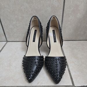 French Connection Black Studded Heels